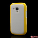 Полимерный TPU Чехол Lion 3D Куб Samsung S7562 Galaxy S Duos (белый-желтый)